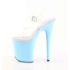 Pleaser - FLAMINGO808 Sandale à bride à la cheville, Pole dance chaussures - Transparent/Bleu Product image